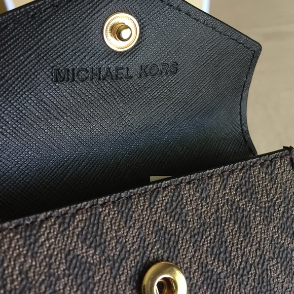 Michael Kors Brown/Black Key Ring, ID, Card Case - Picture 5 of 9